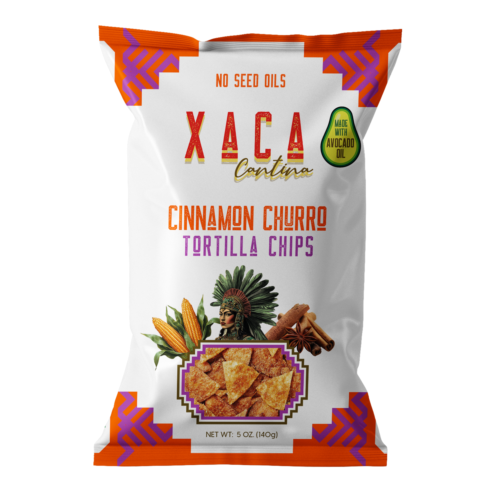 Xaca Avocado Oil Chips Cinnamon Churro
