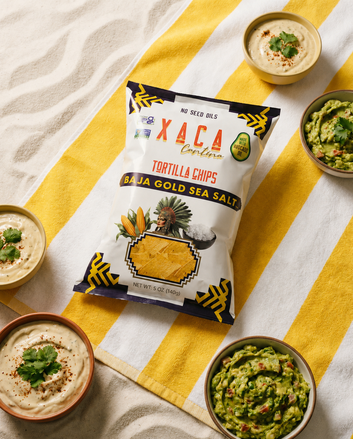 Xaca Avocado Oil Chips Baja Gold Sea Salt (sample)