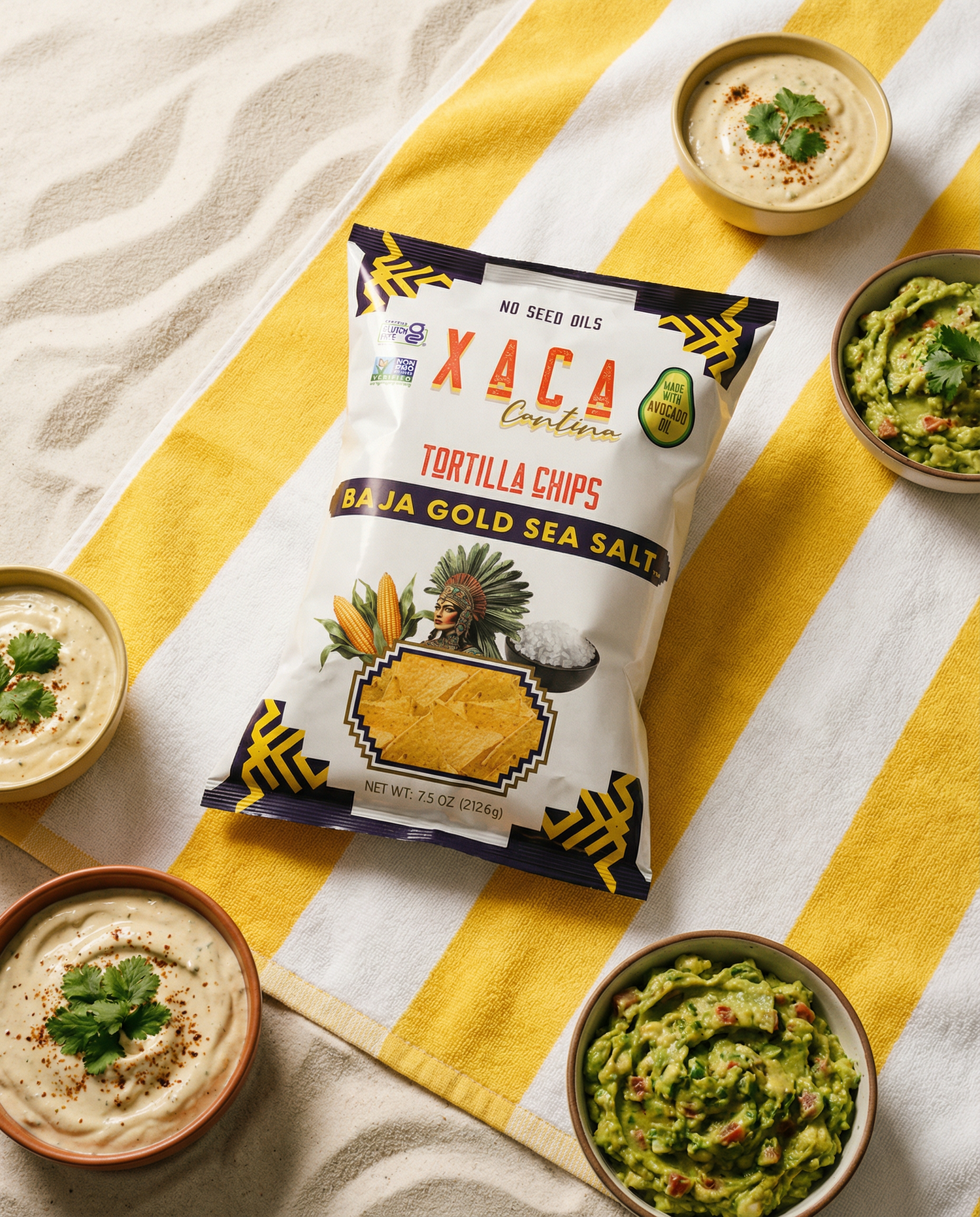 Xaca Avocado Oil Chips Baja Gold Sea Salt