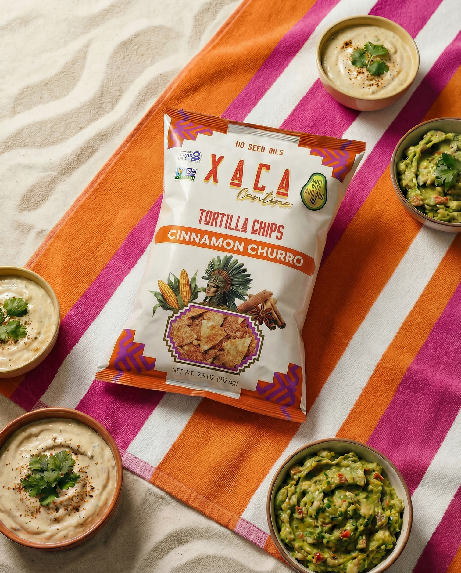 Xaca Avocado Oil Chips Cinnamon Churro