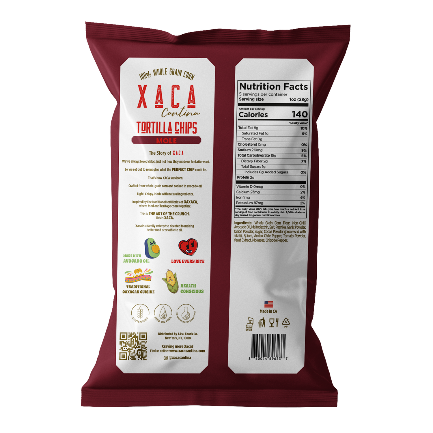 Xaca Avocado Oil Chips Mole
